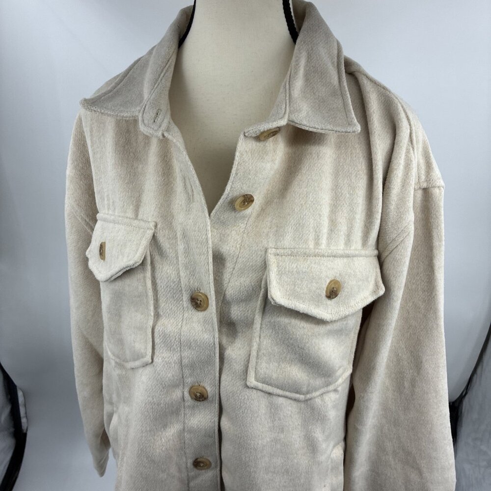 Members Mark Womens Shacket Button Front Shirt Ja… - image 2